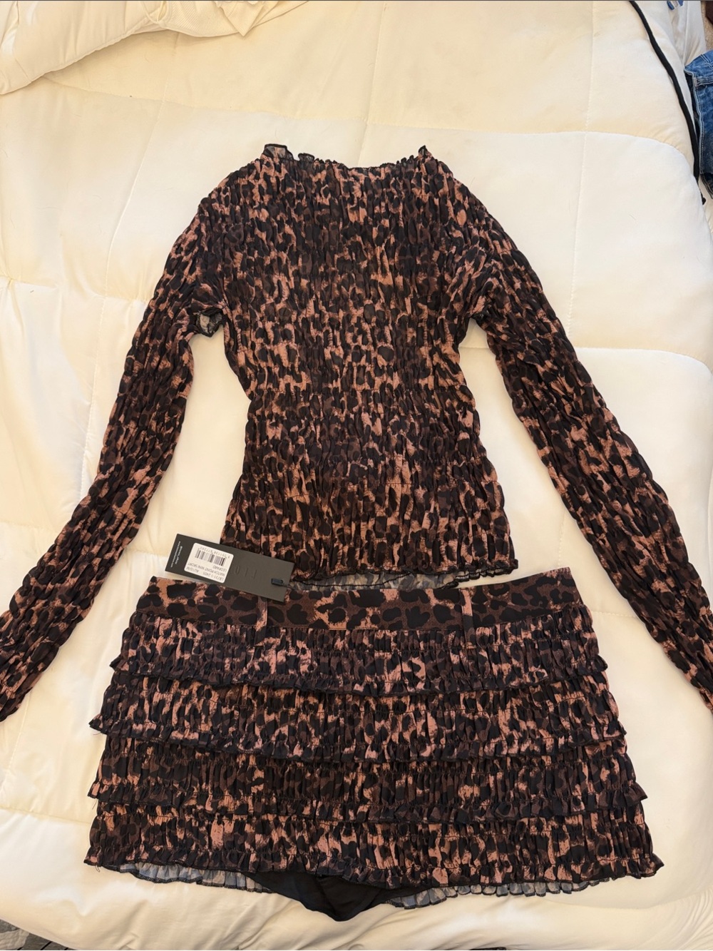 Lioness Leopard Print Skirt Set